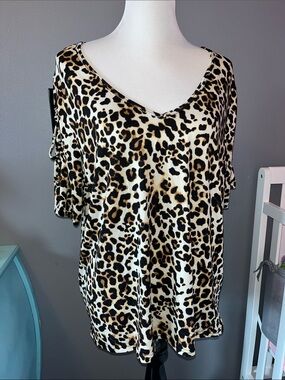 Eyecandy leopard print top size 3xl